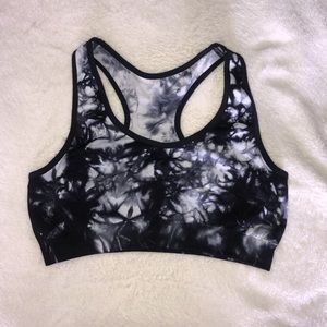 Reversible tie dye sports bra